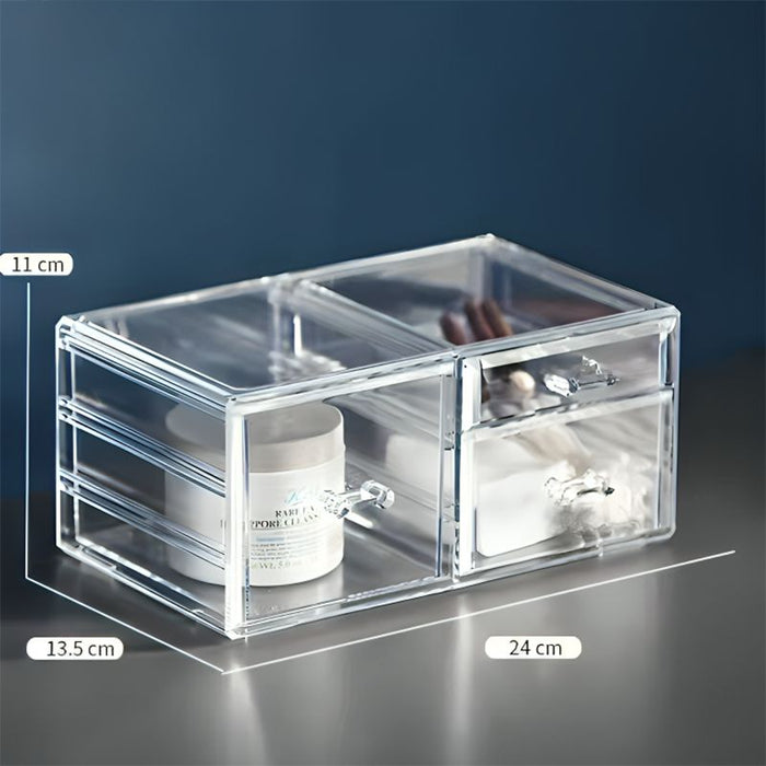 Beauty Crystal Box, Elegant and Multipurpose Organizer for Makeup and Jewelry