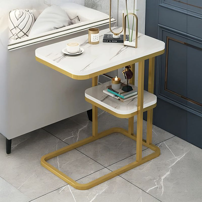 Tavolino da Soggiorno Angolare Moderno in Ferro