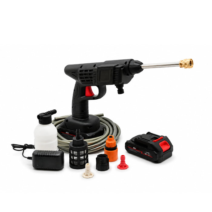 Idropulitrice Portatile a Batteria 48V Senza Fili – 2 Batterie Incluse, Alta Pressione