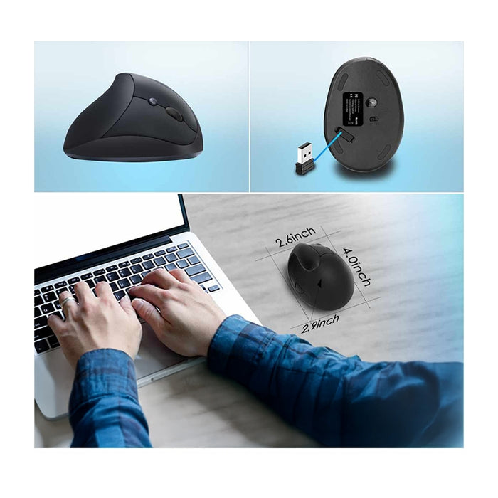 Mouse Wireless Ergonomico 2.4G, il comfort in movimento!