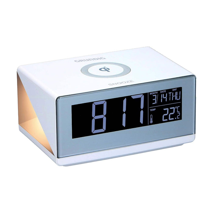 LED Digital Alarm Clock with 3 in 1 Wireless Charger and Lamp