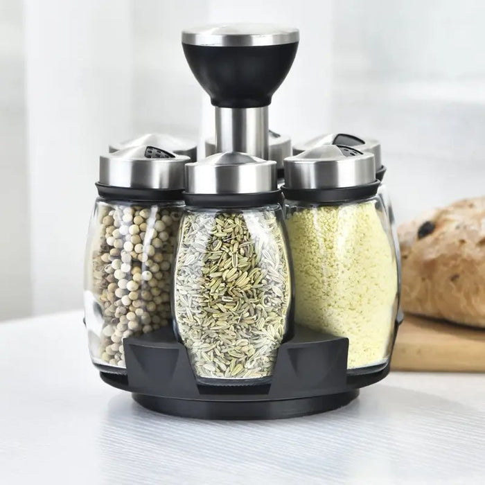 SpiceTwist – Rotating Condiment Bottle Holder