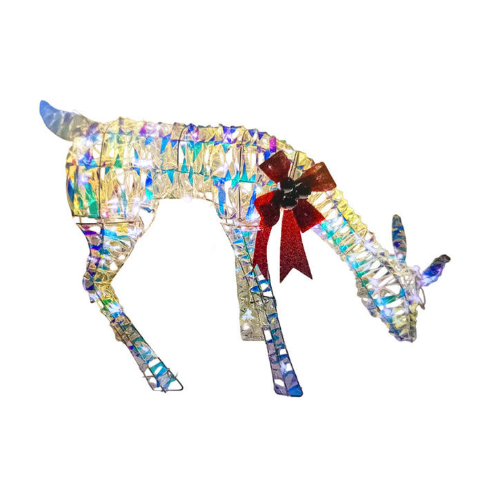 Rainbow LED Light Up Reindeer for Christmas Decorations, Outdoor and Indoor