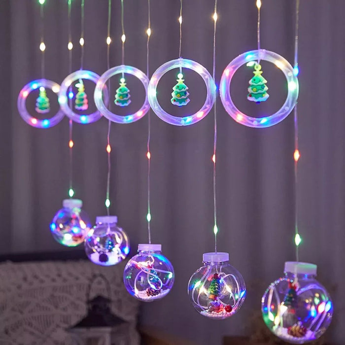 Christmas Lights LED Garland with Tree and Balls