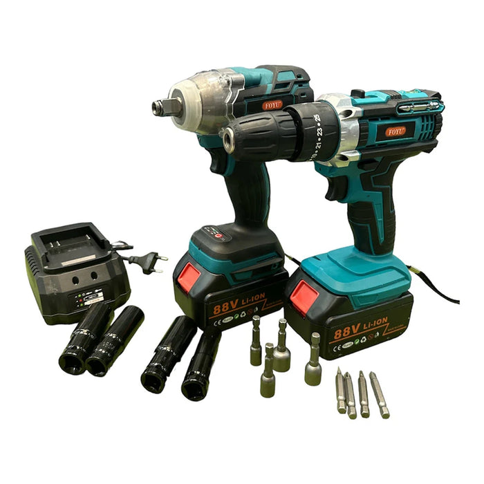 2 in 1 Drill and Screwdriver Kit 88V