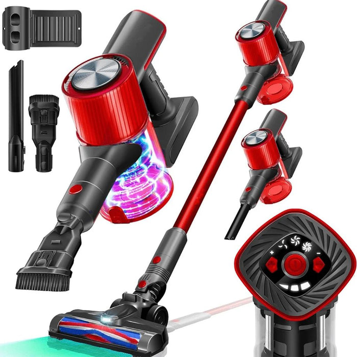 Royalty Line Aspirapolvere Senza Fili con LED, 3 Velocità e Filtro HEPA