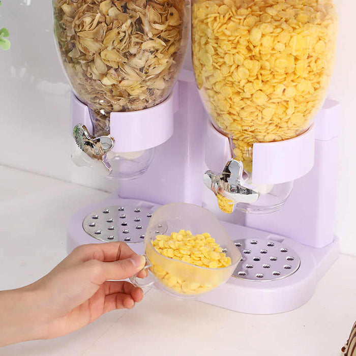 Double Compartment Food Dispenser Container