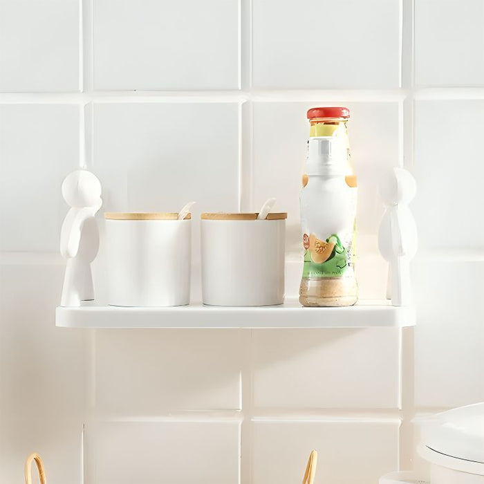 MiniShelf, Mensola Adesiva con Omini Supporto per Oggetti, Scaffale Organizzatore Decorativo per Casa Kit Da 2