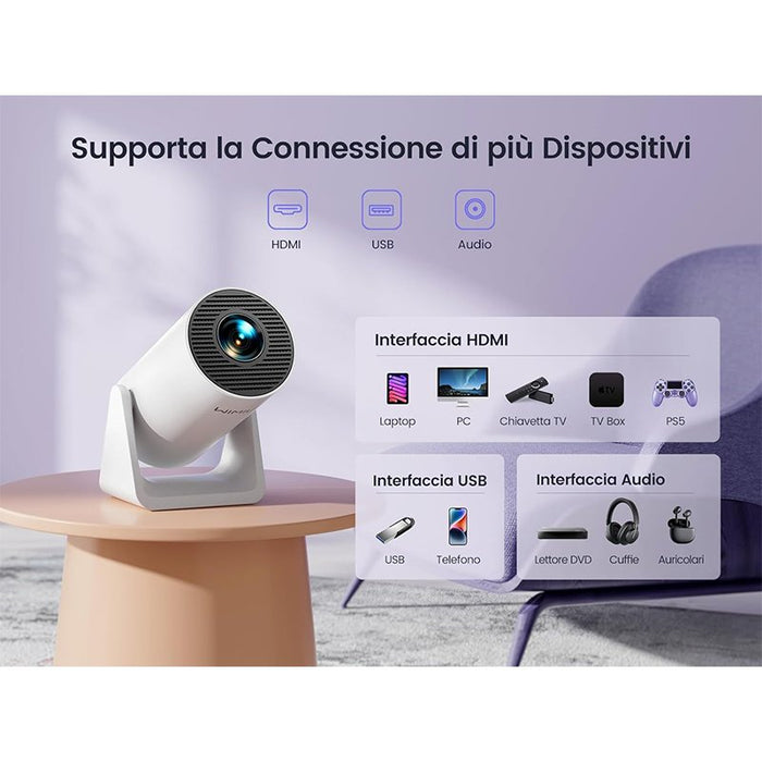 Pro View 4K Mini Proiettore Portatile 4K FULL HD