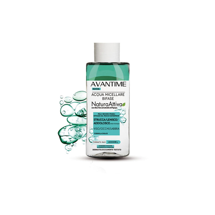 Avantime Acqua Micellare Struccante Bifase Aloe Vera e Papaya 400 ml