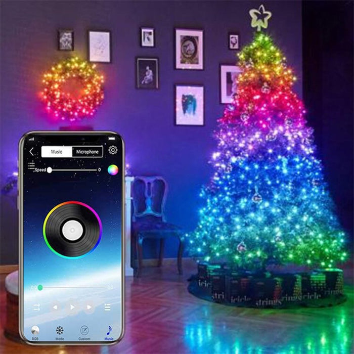 Color Christmas Bluetooth RGB Christmas Lights 10m with App