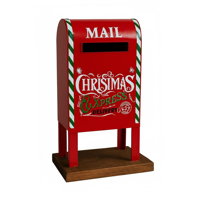 Cassetta delle Lettere Natalizia Decorativa Christmas Mailbox 35 cm in Metallo