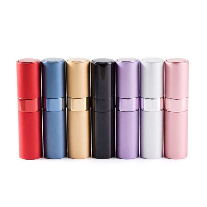 Set of 5 Refillable 5ml Aluminum Spray Bottles, Compact and Portable for Perfumes