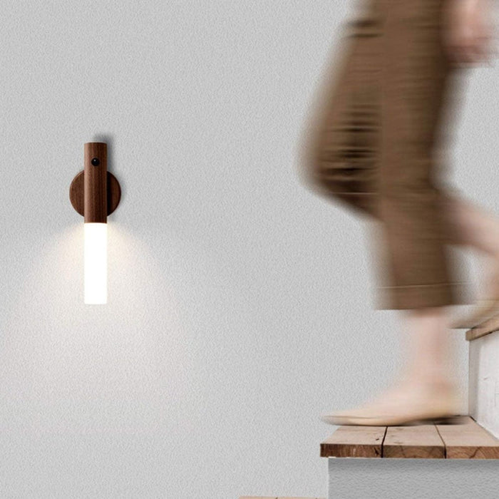 Elegance Light Wood LED Adhesive Light with Motion Sensor