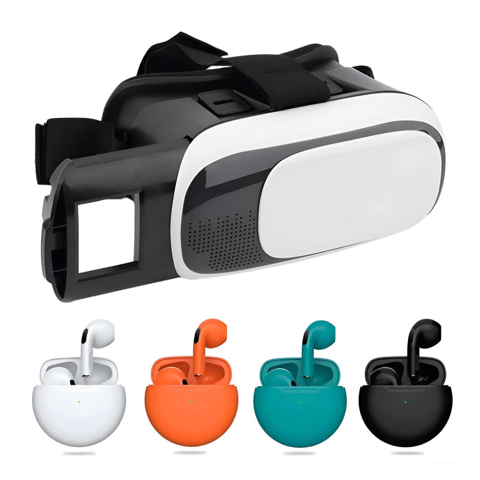 VR Kit Virtual Reality and Bluetooth Headset