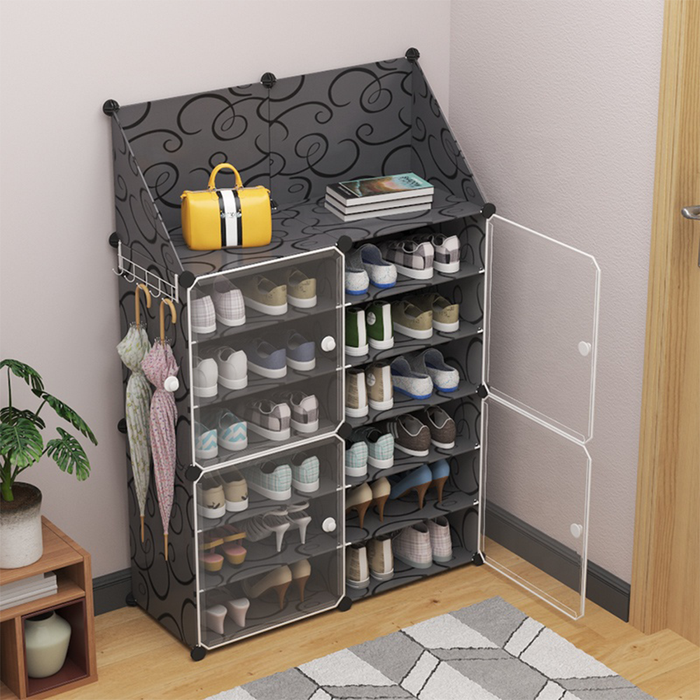 Scarpiera Porta Scarpe in Tessuto Salvaspazio a 3 Ripiani