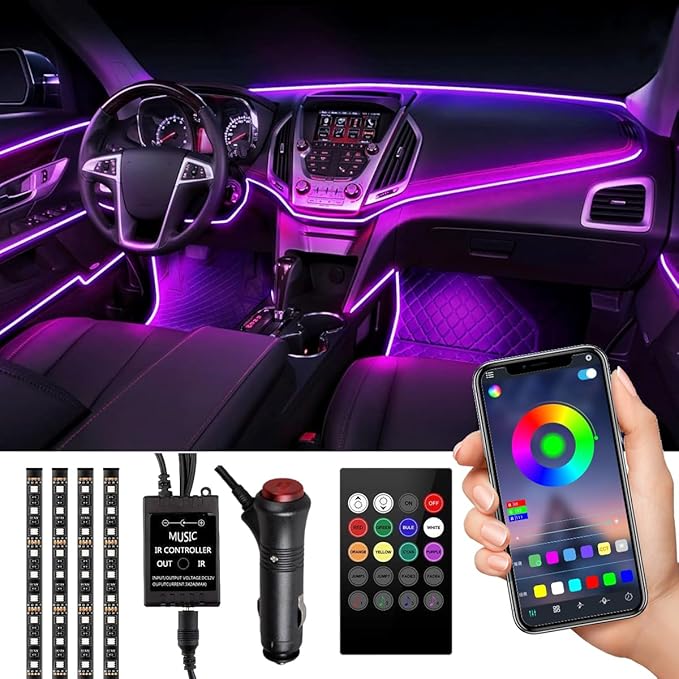 CarLed, 64 Color RGB LED Strip for 12V Car with APP