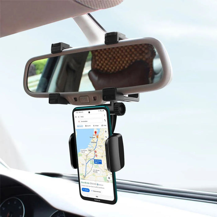 RetroStand, Universal Rearview Mirror Car Holder for Smartphones