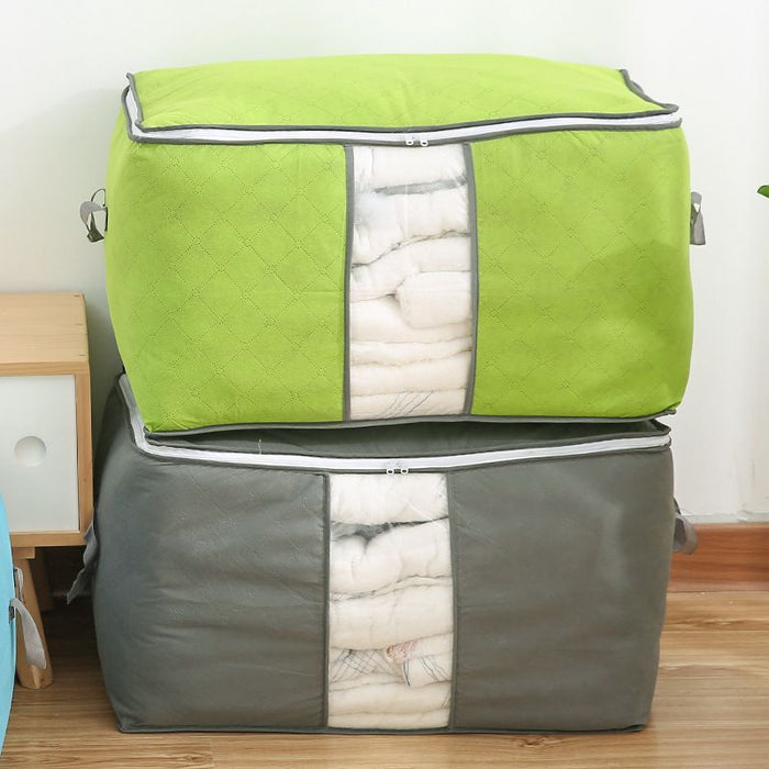 Foldable Non-Woven Fabric Organizer for Clothes, Sheets and Blankets 3 Pack