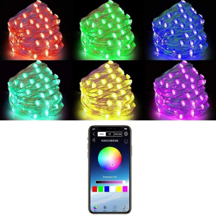 Color Christmas Bluetooth RGB Christmas Lights 10m with App