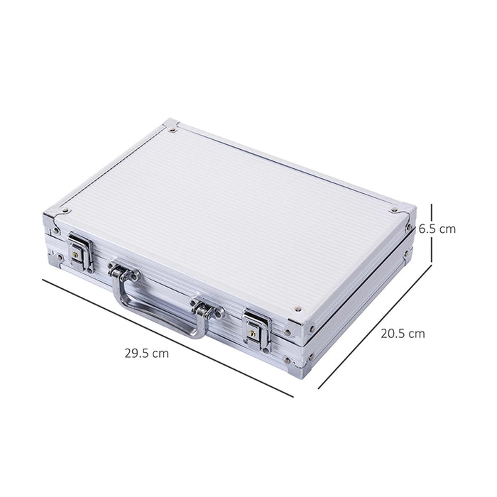 Professional Aluminum Poker Case with 200 Chips and 2 Decks of Cards