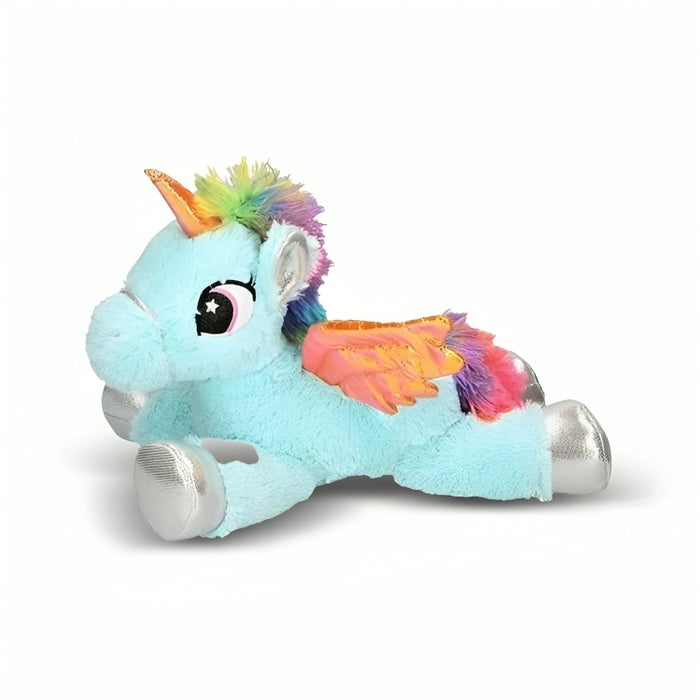 Blue Plush Unicorn 34cm with Shiny Eyes