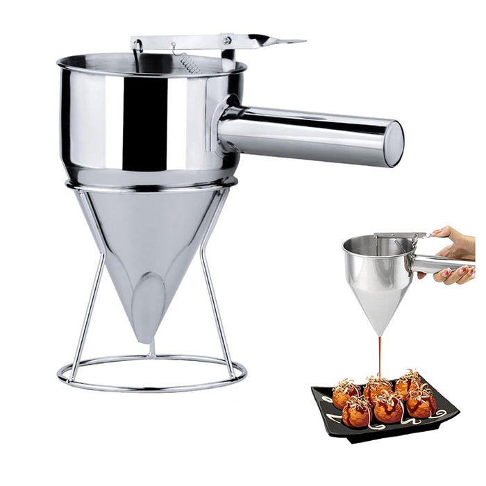 Dosatore Alimentare da Cucina in Acciaio con Supporto