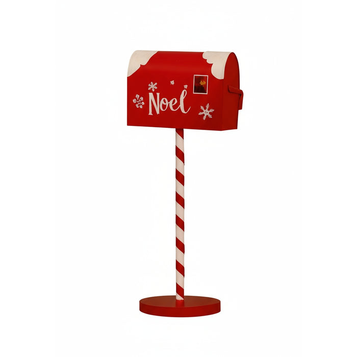Cassetta delle Lettere Natalizia Decorativa Noel 55 cm in Metallo