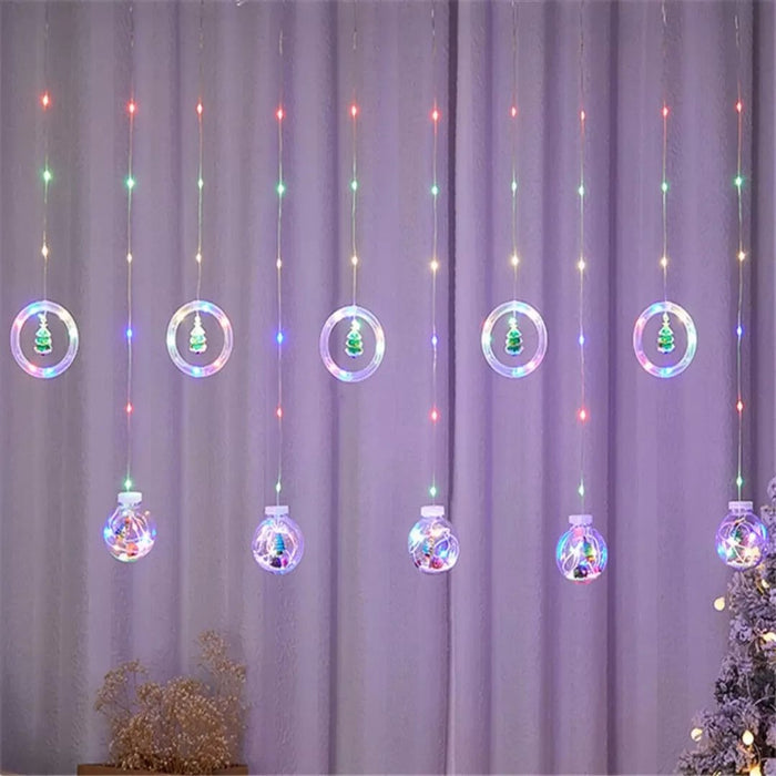 Christmas Lights LED Garland with Tree and Balls