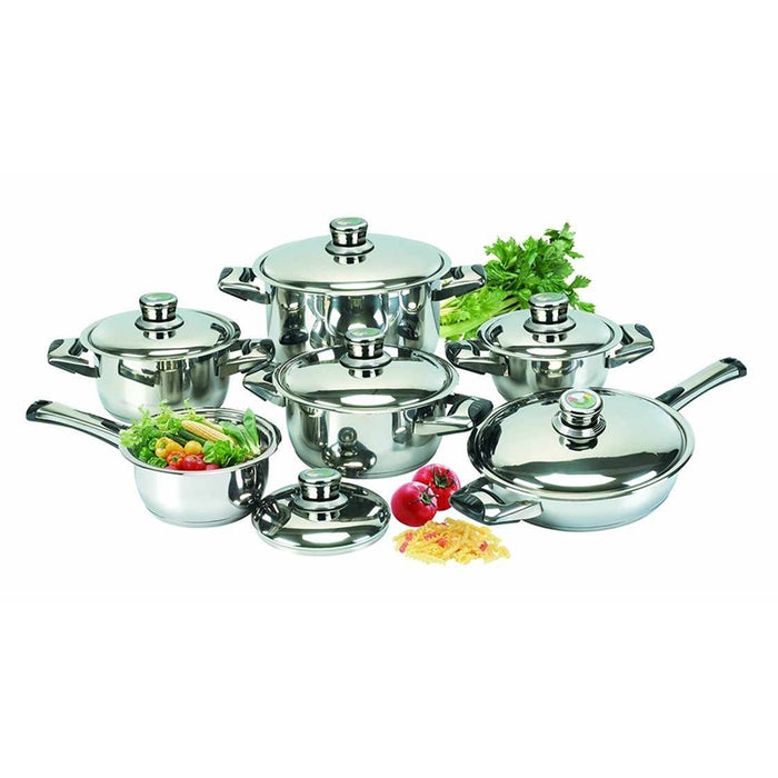 Set Pentole Cucina 25 Pezzi, Cucina Perfetta con Bordo Larghezza e Termometro