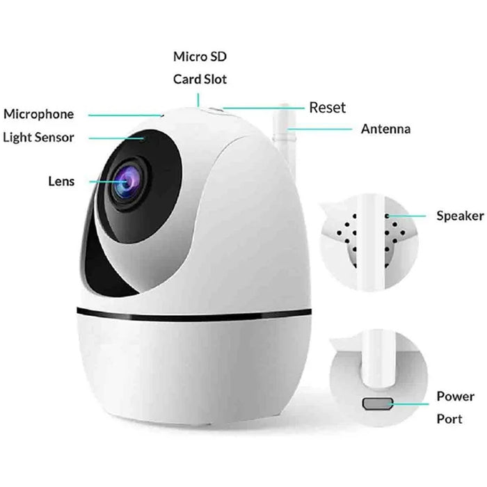 1080p HD Wireless Camera with Night Vision and Two-Way Audio