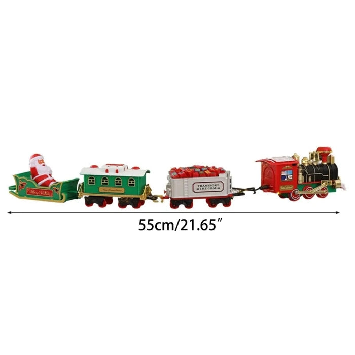 Xmas Joy Electric Train Track with Lights and Sounds for Christmas Tree