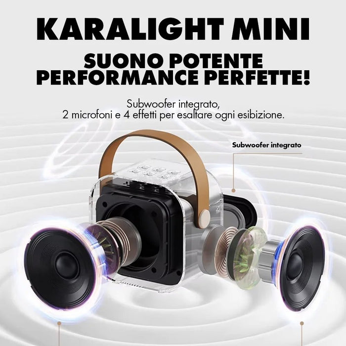 Kara Light Mini Portable Karaoke Speaker with RGB Lights for Parties