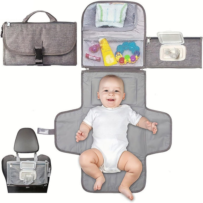 Fasciatoio Portatile da Viaggio Impermeabile e Pieghevole con Tasche
