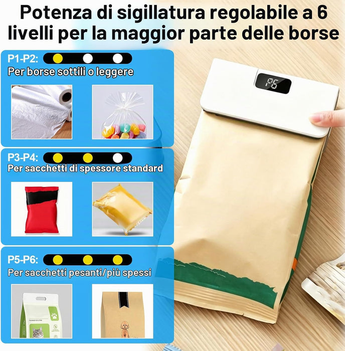 Mini sigillatrice sacchetti snack