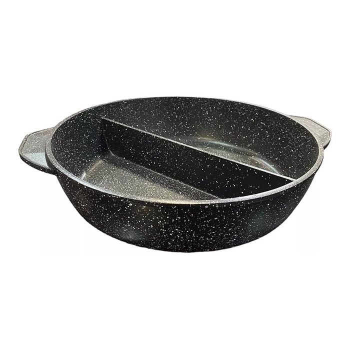 LavaChef Duo – Lava Stone Frying Pan with Internal Divider