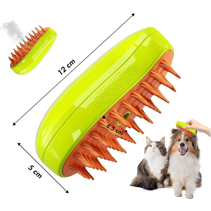 Rechargeable Steam Brush for Dogs and Cats, Cleaning and Relaxation in One Step