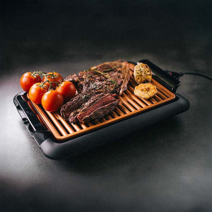 1200W Electric Grill with Temperature Control and Non-Stick Plate