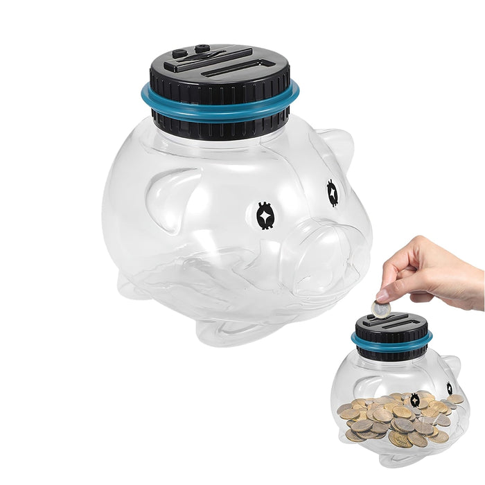 Salvadanaio Maialino Digitale con Display LCD Conta Monete