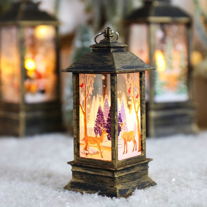 Mini LED Lantern with Christmas Motif