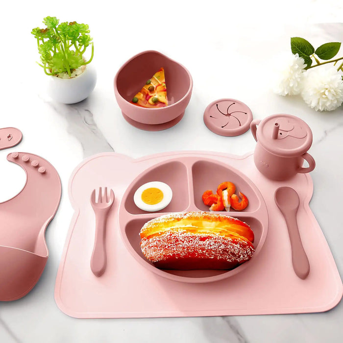 Silicone baby first meal set