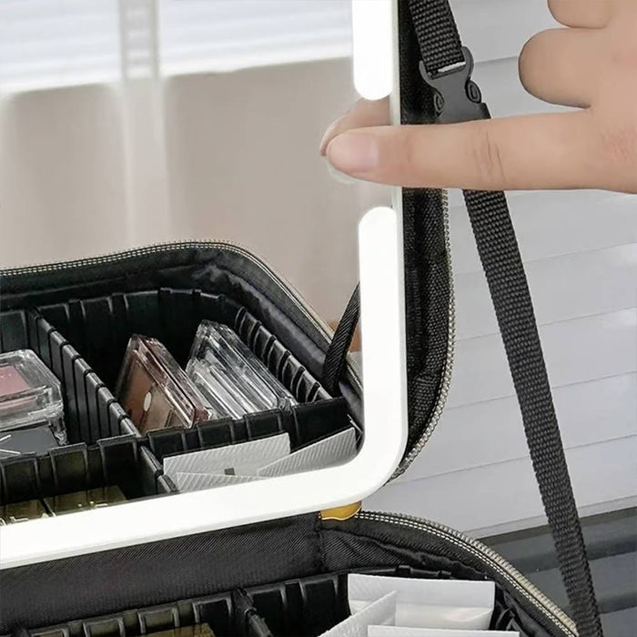 BCL Beauty Case with LED Mirror and Removable Interior