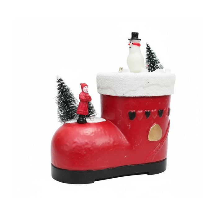 Carillon Natalizio Stivale con Musica, Luci e Movimento