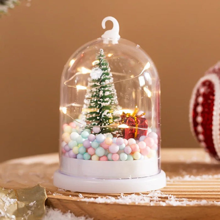 Snowball Miniature Christmas Tree Decoration with LED Lights