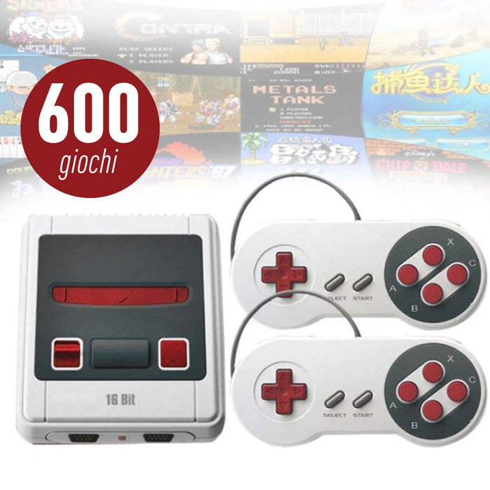 Mini Console Retro SG167 600 Giochi Classici 16 Bit