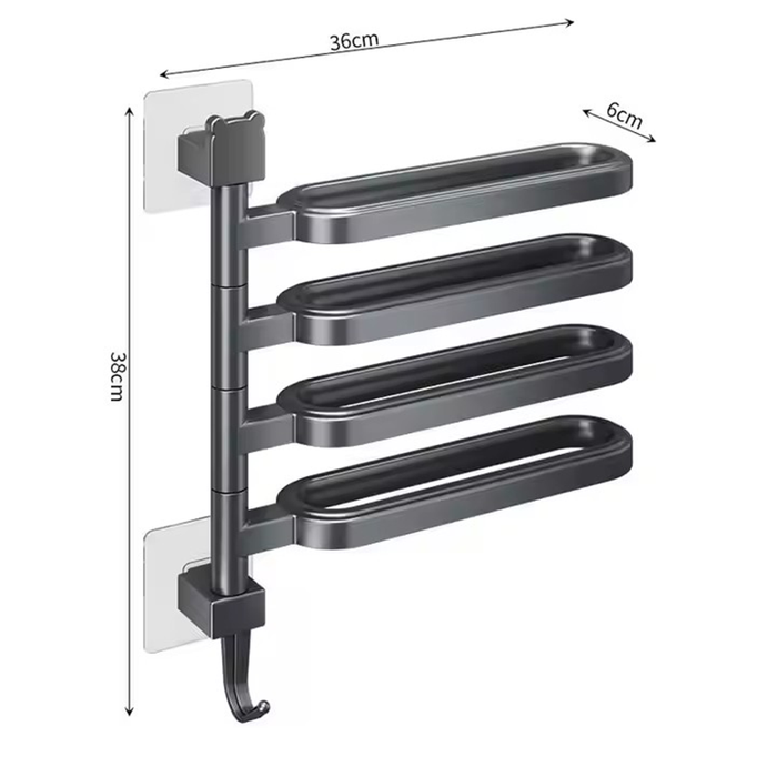Portasciugamani Multiuso da Parete Senza Fori per Bagno Cucina Balcone