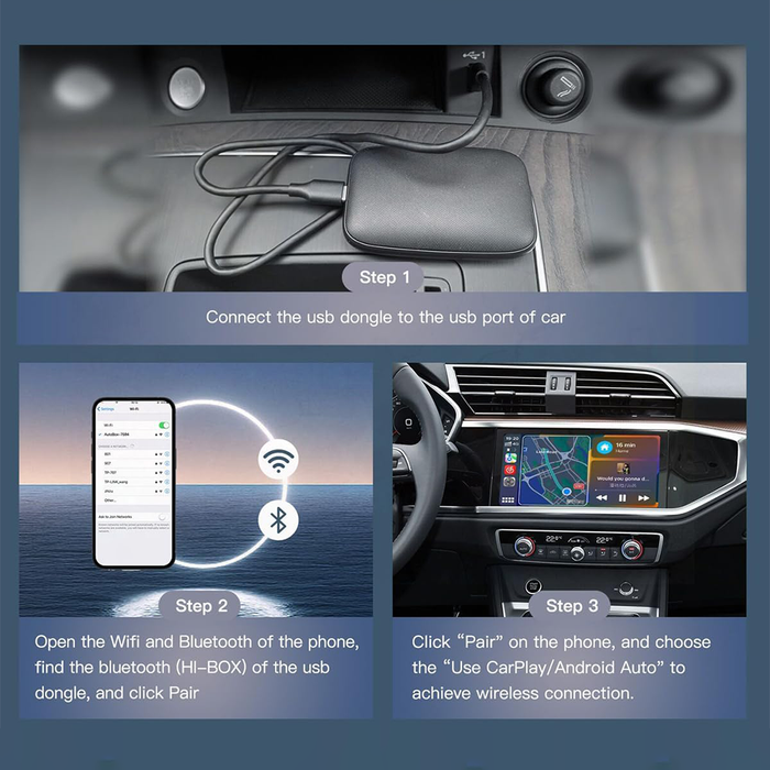 Adattatore Wireless Auto CarPlay Android Plug & Play