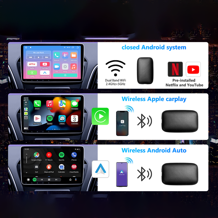 Adattatore Wireless Auto CarPlay Android Plug & Play