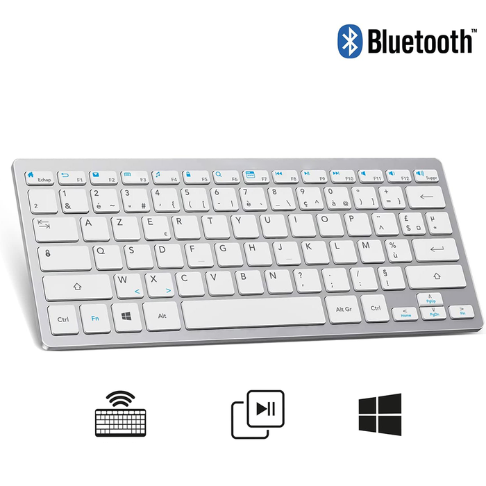 Tastiera Senza Fili Ultra Sottile con Portata 10 Metri