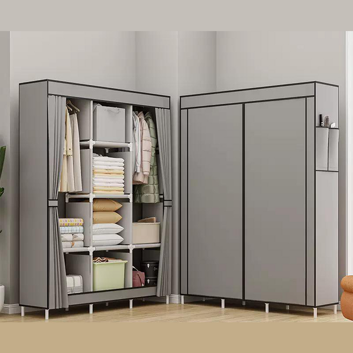 Armadi Cabine Guardaroba Con Appendiabiti In Acciaio E Tessuto - Foto 9